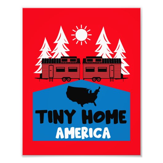 Tiny House Home Amerika Foto Afdruk (Voorkant)