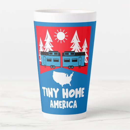 Tiny House Home Amerika Latte Mok (Voorkant)