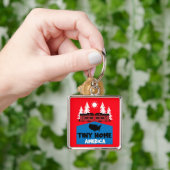 Tiny House Home Amerika Sleutelhanger (Hand)