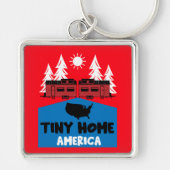 Tiny House Home Amerika Sleutelhanger (Voorkant)