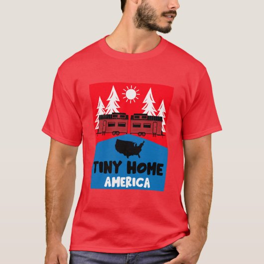 Tiny House Home Amerika T-shirt (Voorkant)