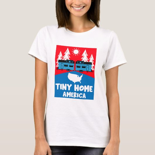 Tiny House Home Amerika T-shirt (Voorkant)