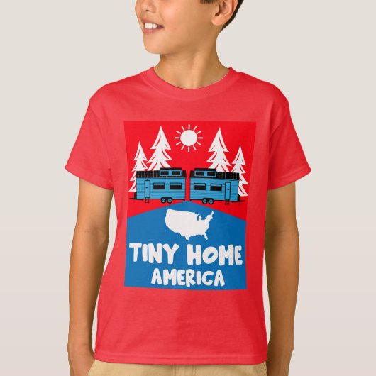 Tiny House Home Amerika T-shirt (Voorkant)