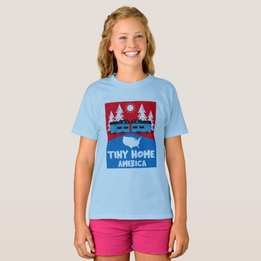 Tiny House Home Amerika T-shirt (Voorkant volledig)