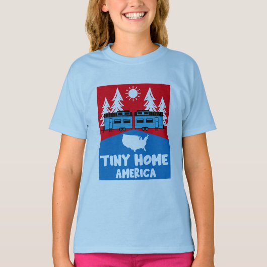 Tiny House Home Amerika T-shirt (Voorkant)