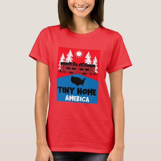 Tiny House Home Amerika T-shirt (Voorkant)