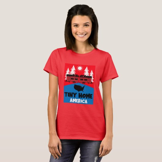 Tiny House Home Amerika T-shirt (Voorkant volledig)