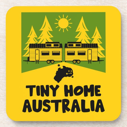 Tiny House Home Australië Bier Onderzetter (Voorkant)
