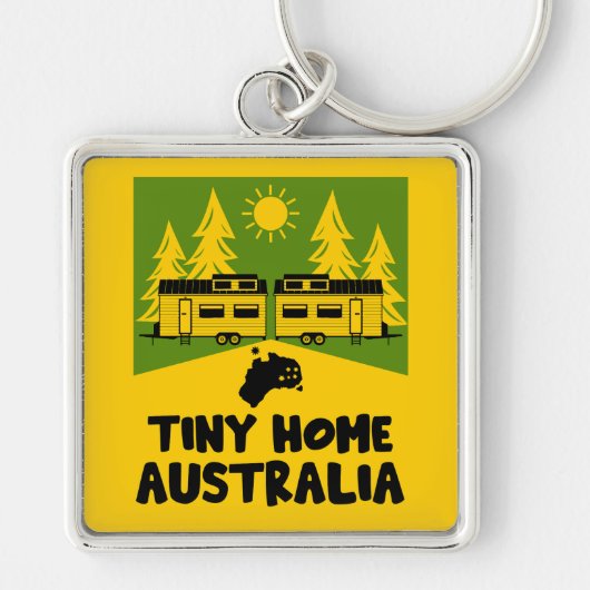 Tiny House Home Australië Sleutelhanger (Voorkant)