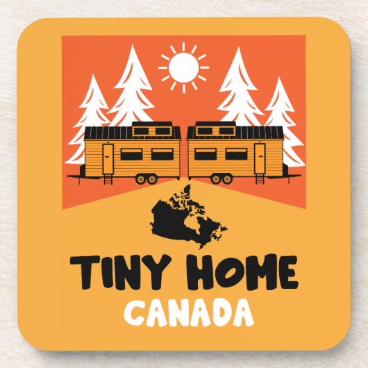 Tiny House Home Canada Bier Onderzetter (Voorkant)