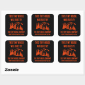 Tiny House Home Decor Vierkante Sticker (Vel)