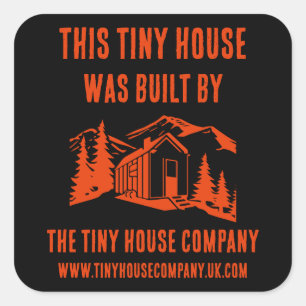 Tiny House Home Decor Vierkante Sticker