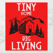 Tiny House Home Decor Wijn Etiket (Enkel label)