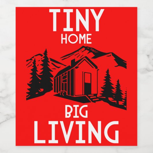 Tiny House Home Decor Wijn Etiket (Enkel label)
