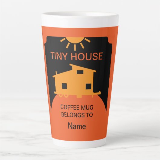 Tiny House Leven - Tiny House Nation  Latte Mok (Voorkant)