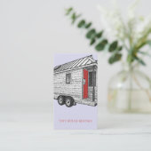 Tiny House on Wheels verhuur Visitekaartje (Staand voorkant)