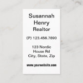 Tiny House Patroon Eenvoudige vastgoedarchitectuur Visitekaartje (Achterkant)