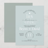 TINY Human Baby shower, Baby shower, Modern, Invi Kaart (Voorkant / Achterkant)