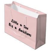 Tiny Human Giant Dreams Pink Design Groot Cadeauzakje (Voorkant Gekanteld)