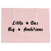 Tiny Human Giant Dreams Pink Design Groot Cadeauzakje (Achterkant)