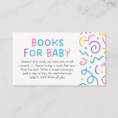 Tiny Human Shindig Baby Shower Books for Baby Informatiekaartje (Voorkant)