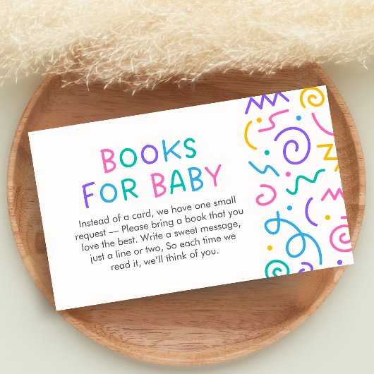 Tiny Human Shindig Baby Shower Books for Baby Informatiekaartje