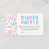 Tiny Human Shindig Baby Shower Diaper Raffle Informatiekaartje (Voorkant)
