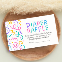 Tiny Human Shindig Baby Shower Diaper Raffle