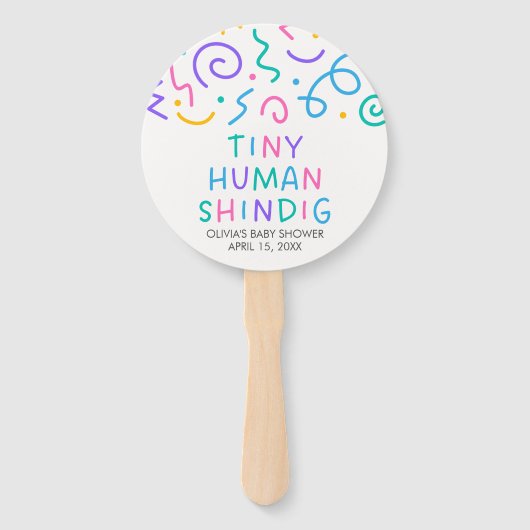 Tiny Human Shindig Baby Shower Handwaaier (Voorkant)