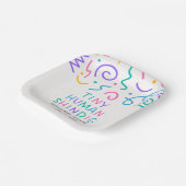 Tiny Human Shindig Baby Shower Papieren Bordje (Gebogen)