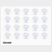 Tiny Human Shindig Baby Shower Ronde Sticker (Vel)