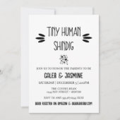 Tiny Human Shindig Baby shower Uitnodiging (Voorkant)