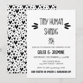Tiny Human Shindig Baby shower Uitnodiging
