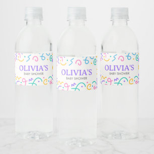 Tiny Human Shindig Baby Shower Waterfles Etiket