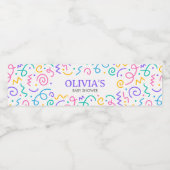 Tiny Human Shindig Baby Shower Waterfles Etiket (Enkel label)