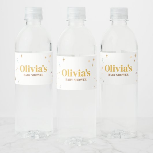 Tiny Human Shindig Baby shower Waterfles Etiket (Flessen)