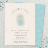 Tiny human shindig boy Baby shower Uitnodiging