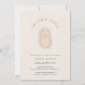 Tiny human shindig neutraal Baby shower Uitnodigin Kaart (Voorkant)