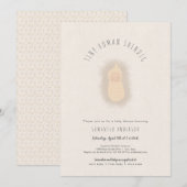 Tiny human shindig neutraal Baby shower Uitnodigin Kaart (Voorkant / Achterkant)