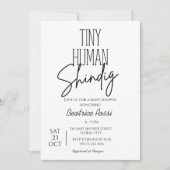 Tiny Human Shindig Neutraal Modern Baby shower Kaart (Voorkant)