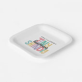 Tiny Human Shindig Schattige Paar Baby shower Papieren Bordje (Gebogen)