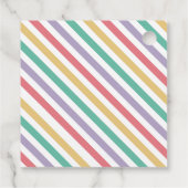 Tiny Human Shindig Schattigee Regenboog Kleur Favo Bedankjes Labels (Achterkant)