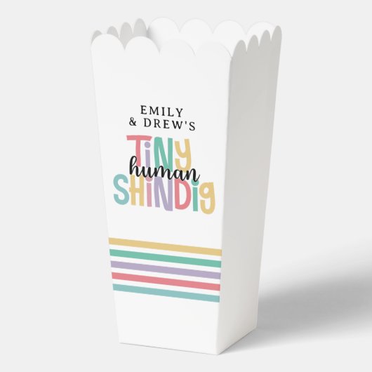Tiny Human Shindig Schattigee regenboogkleuren Bedankdoosjes (Voorkant)