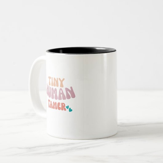 Tiny Human Tamer - Coffee Mug Tweekleurige Koffiemok (Voorkant links)