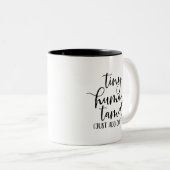 Tiny Human Tamer | Funny Mam Life Tweekleurige Koffiemok (Voorkant rechts)