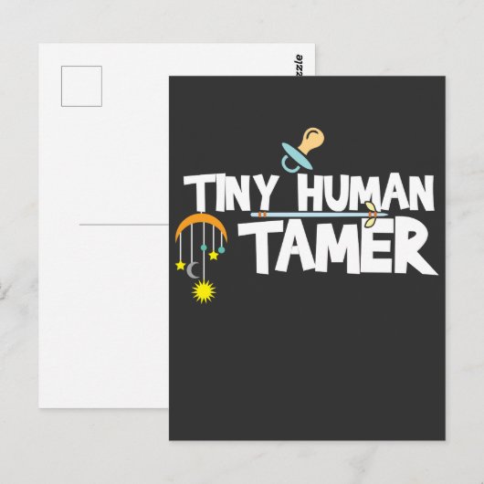 Tiny Human Tamer - Grappige dagopvang leraar of mo Briefkaart (Voorkant / Achterkant)