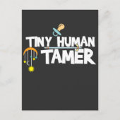 Tiny Human Tamer - Grappige dagopvang leraar of mo Briefkaart (Voorkant)