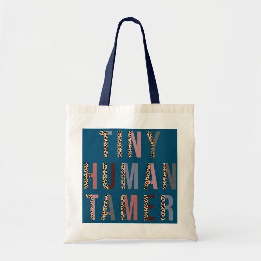 Tiny Human Tamer Leopard Preschool Kindergarten Tote Bag (Voorkant)