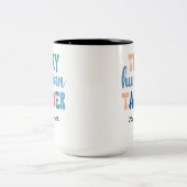 Tiny Human Tamer | Naam aangepaste leraar Tweekleurige Koffiemok (Center)