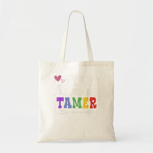 Tiny Human Tamer Teachers or Parents Tote Bag (Voorkant)